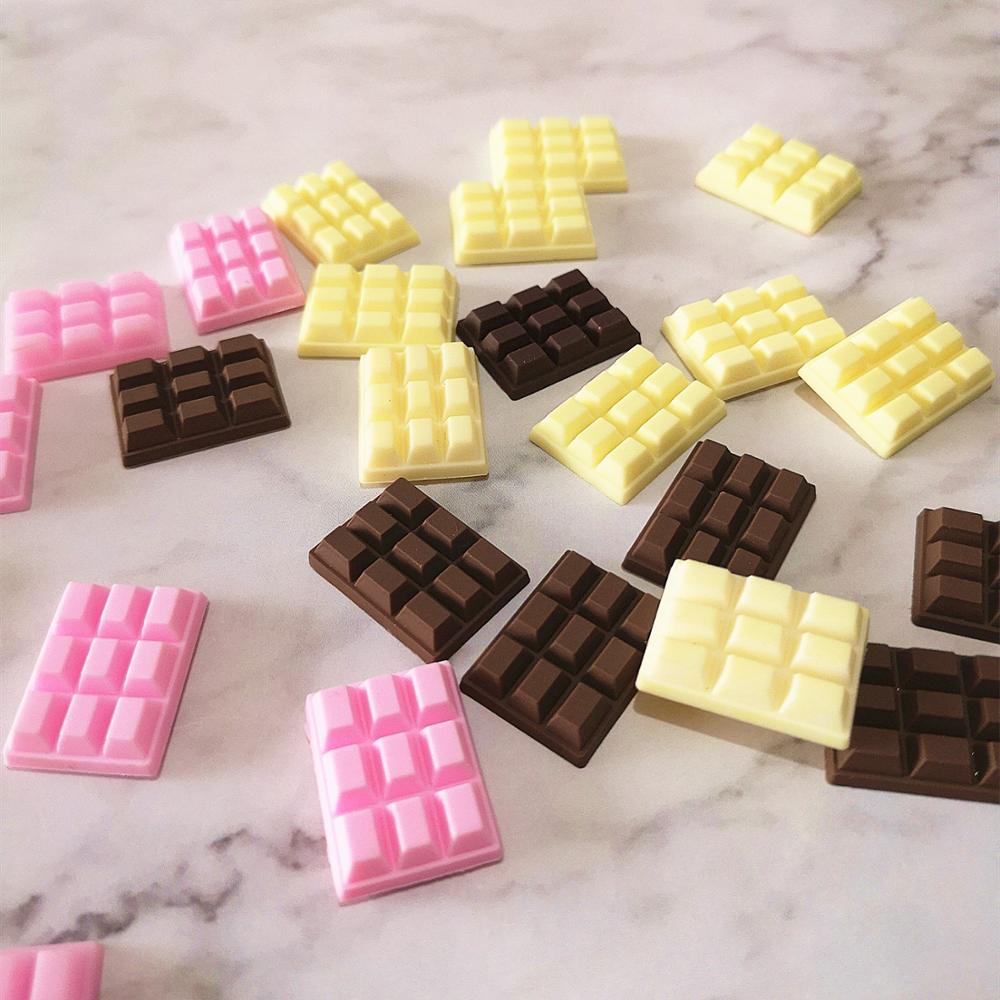Food Grocery Snacks - 10pcs 23*16mm Mix Chocolate Polymer Slime