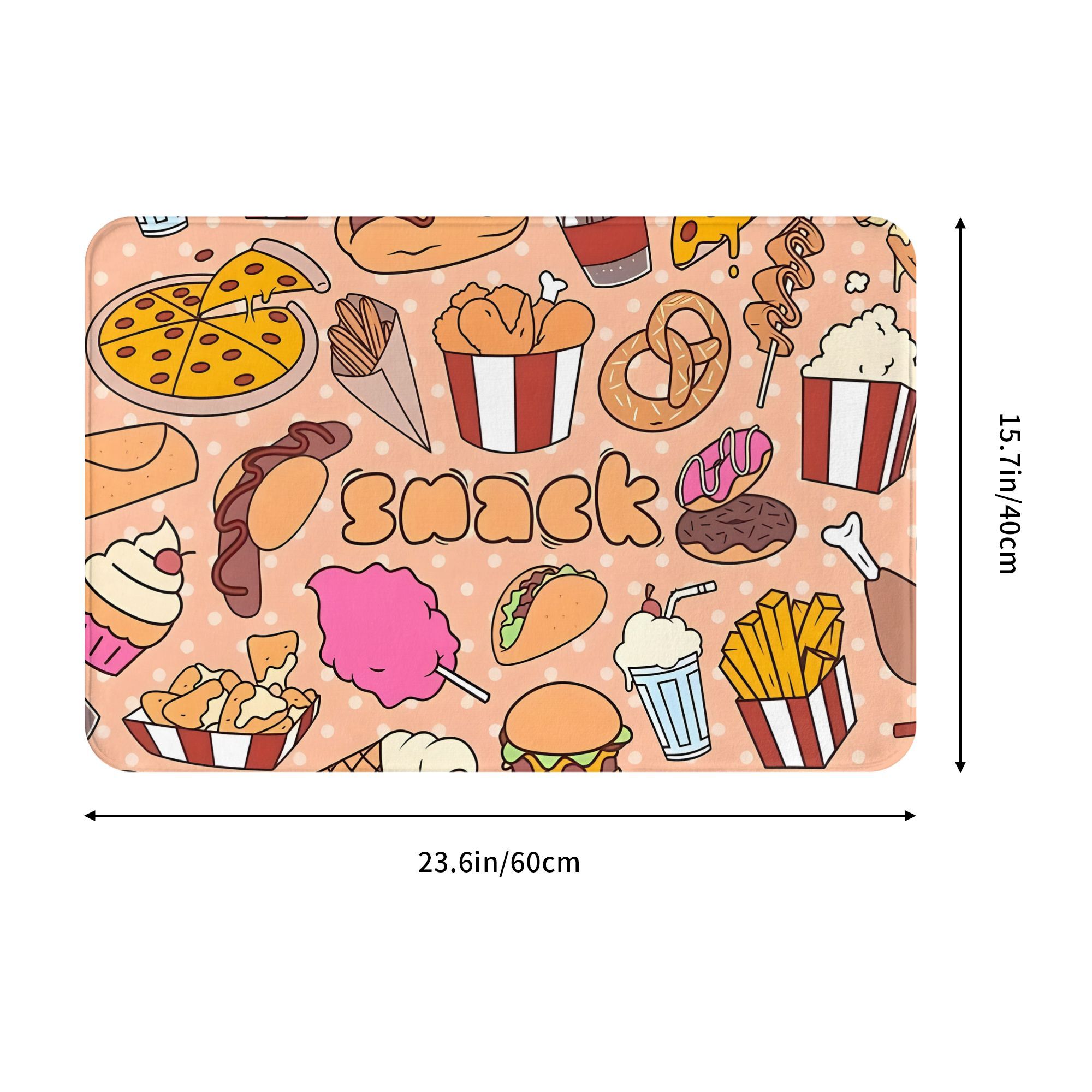 Cartoon Snack Food Doormat Kaw - đánh giá và giá Food Snacks Background