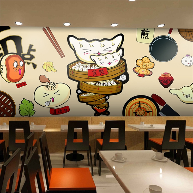 custom 3D Hand painted cartoon - đánh giá và giá Food Snacks Background