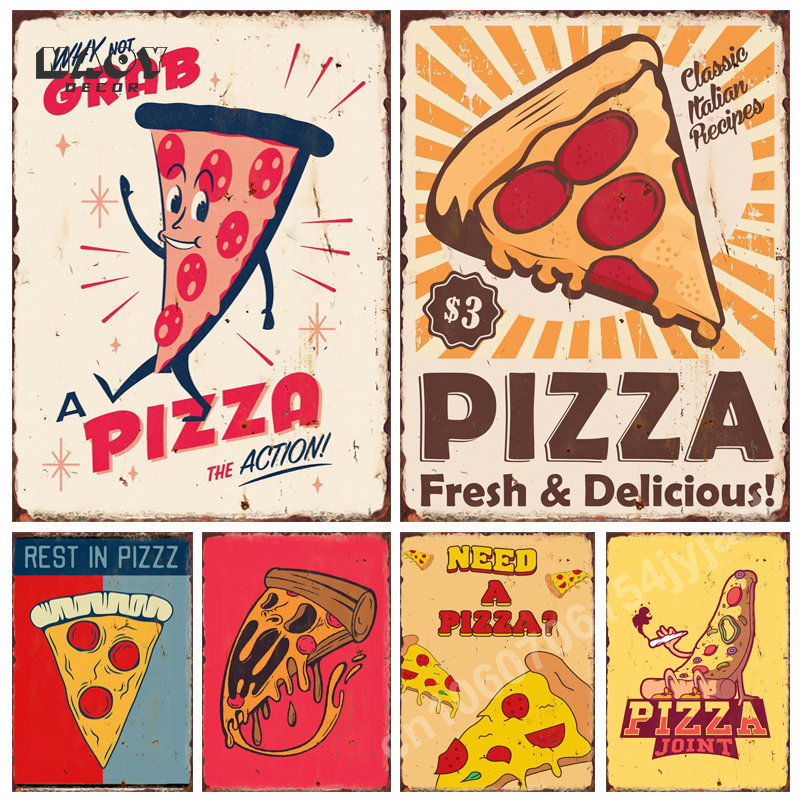 Pizza Funny Food Metal Tin Sig - đánh giá và giá Food Snacks Background