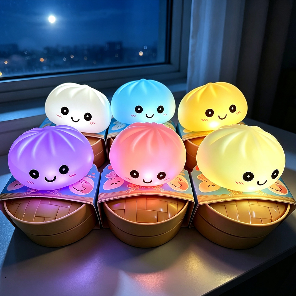 Aesthetic LED Bun Night Light, - đánh giá và giá Food Grocery Snacks