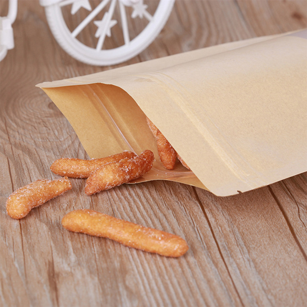 50Pcs Kraft Paper Zipper Seale - đánh giá và giá Food In Snacks