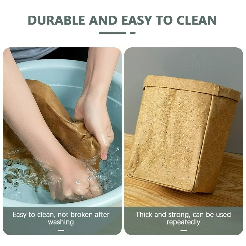 Washed Kraft Paper Bags 3 Pcs  - đánh giá và giá Food Grocery Snacks