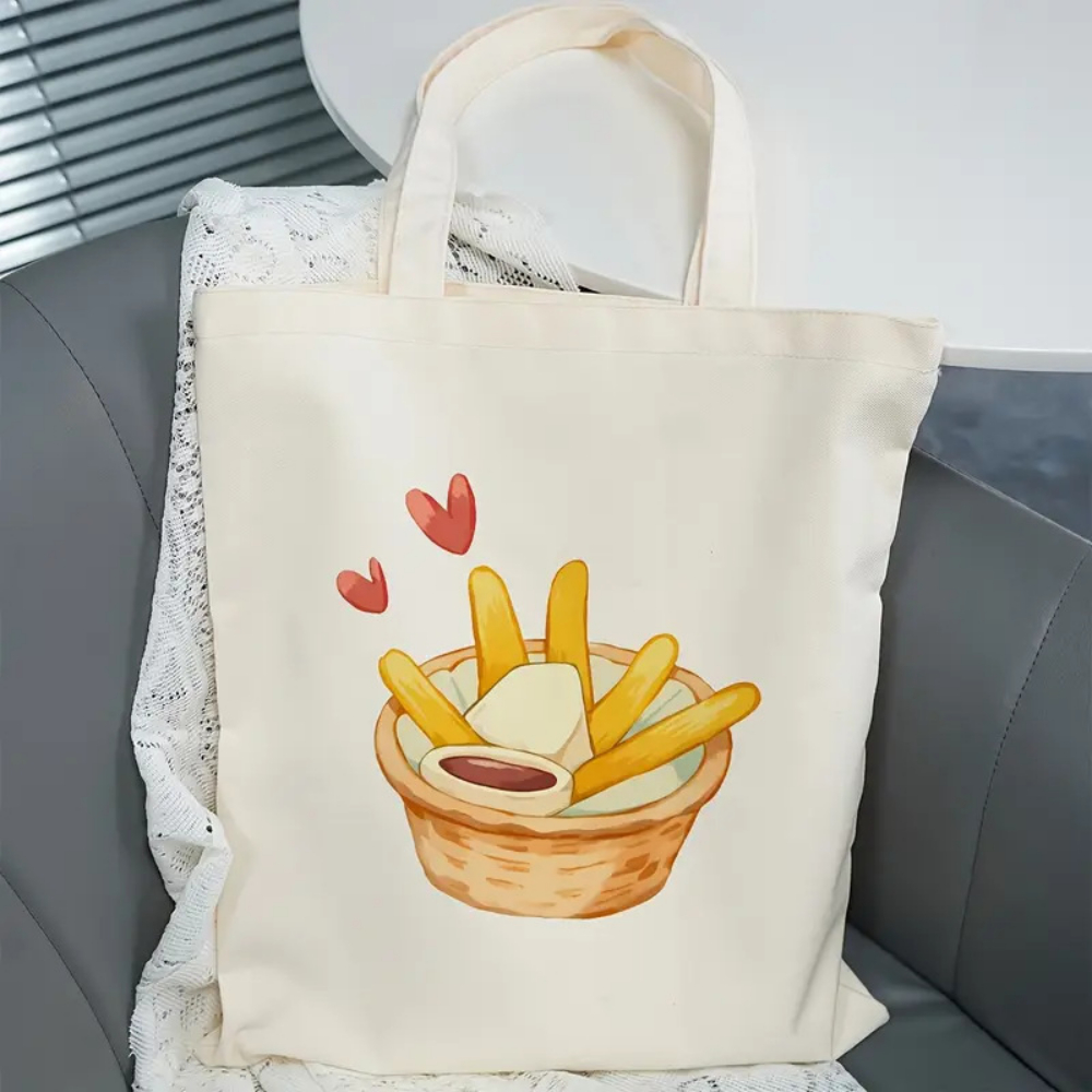 Cute French Fries Print Canvas - đánh giá và giá Food Grocery Snacks