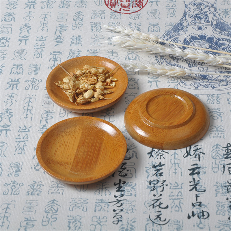 100Pcs/Lot Bamboo Saucer Stora - đánh giá và giá Food Snacks Background
