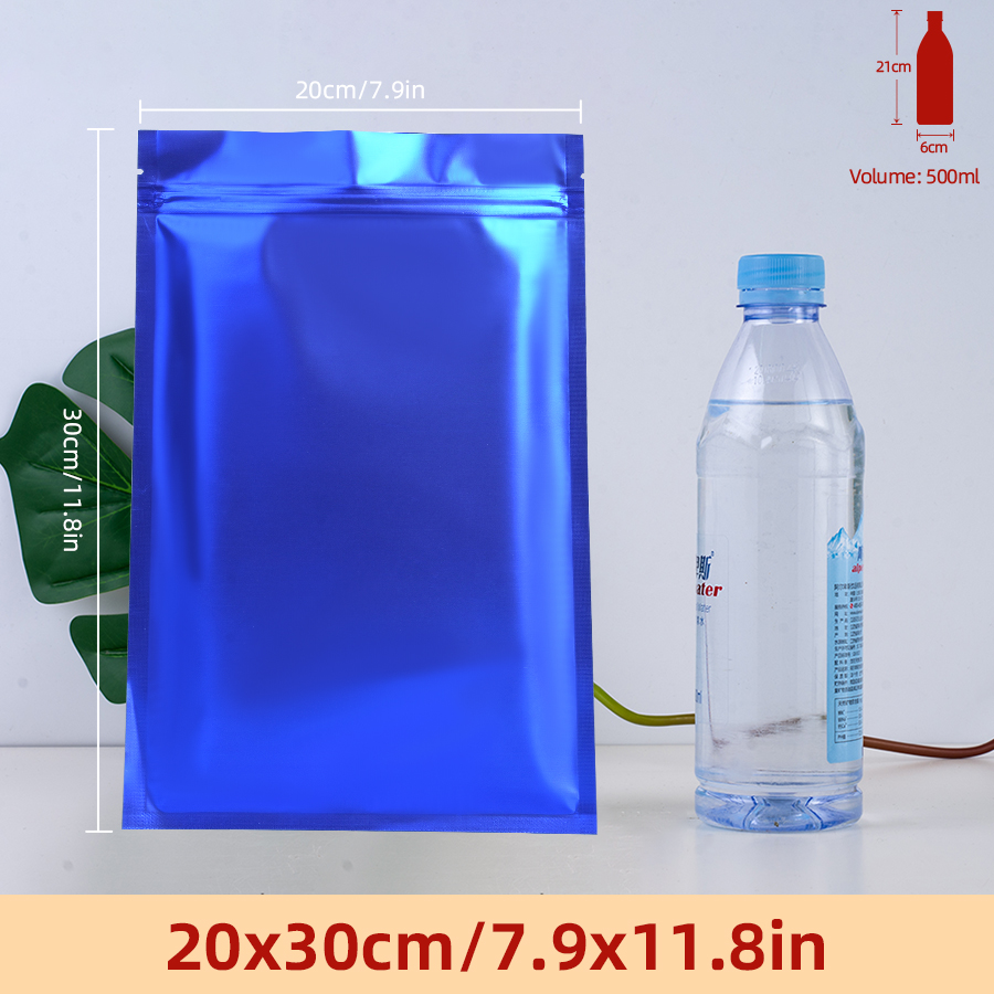 100pcs Matte Blue Foil Zipper  - đánh giá và giá Food In Snacks