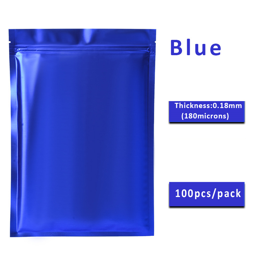 100pcs Matte Blue Foil Zipper  - đánh giá và giá Food In Snacks