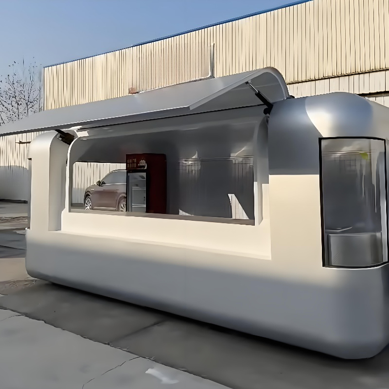 Round Movable Food Trailer Por - đánh giá và giá Food Snacks Drinks
