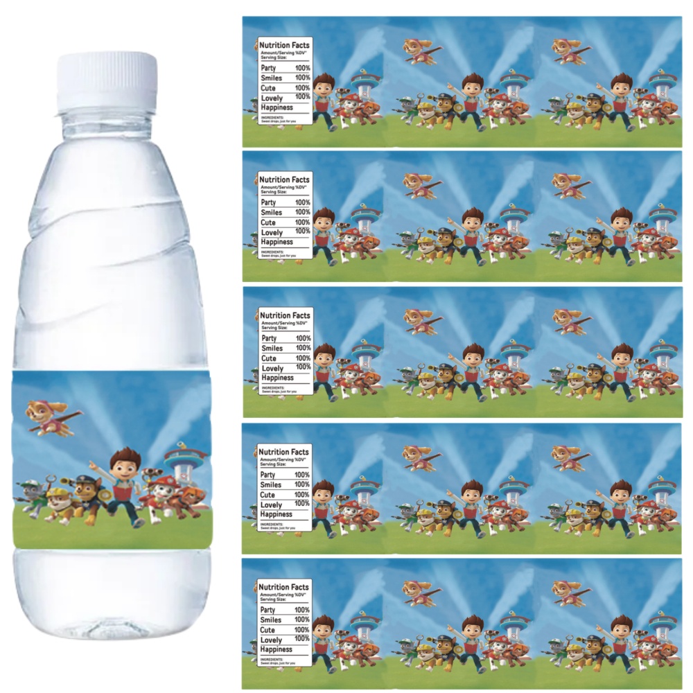 Paw Patrol Water Bottle Labels - đánh giá và giá Candy Sour Strip